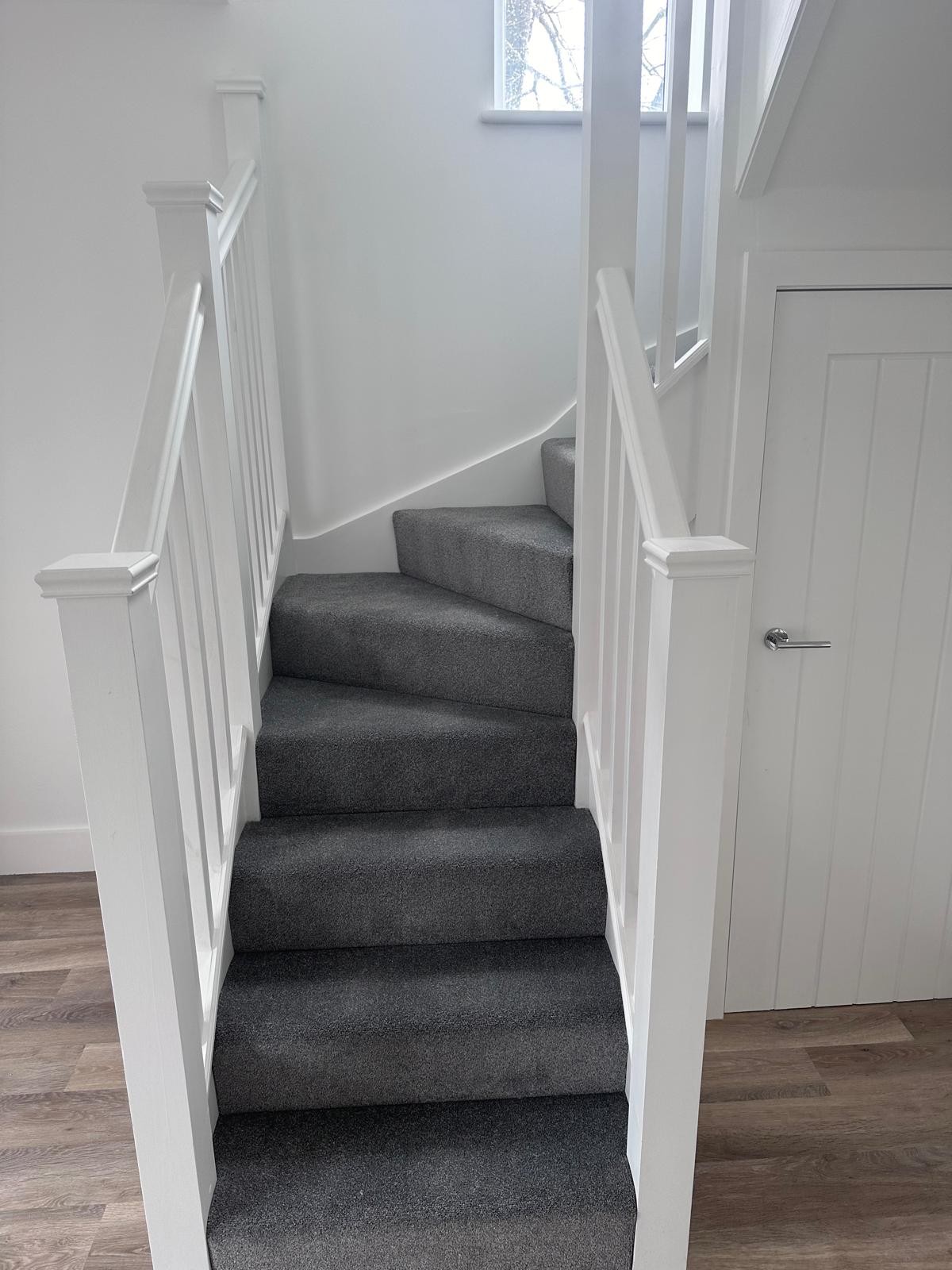 Completed staircase joinery by DBD Builders Ltd
